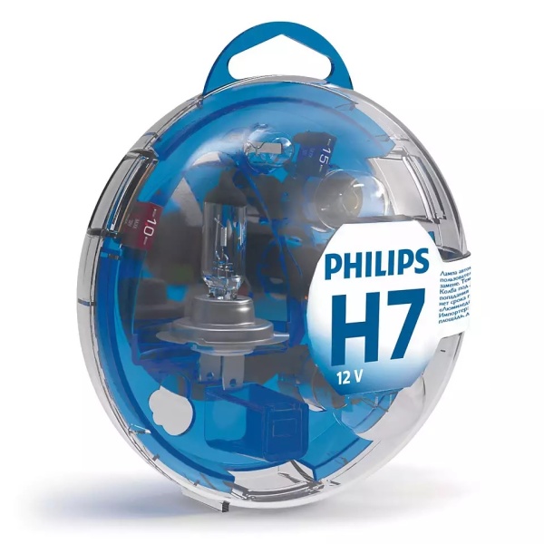 Set Becuri Rezerva Philips H7 12V 55W PX26d + Becuri Semnalizare + Sigurante Essential Box 55719EBKM